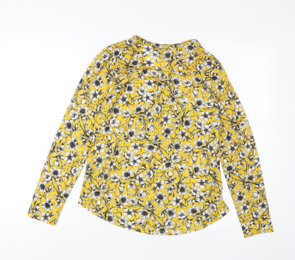 Womens UK Size XS H&M Yellow Basic T-Shirt