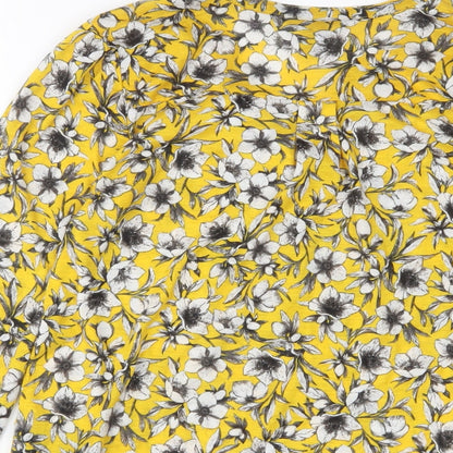 Womens UK Size XS H&M Yellow Basic T-Shirt