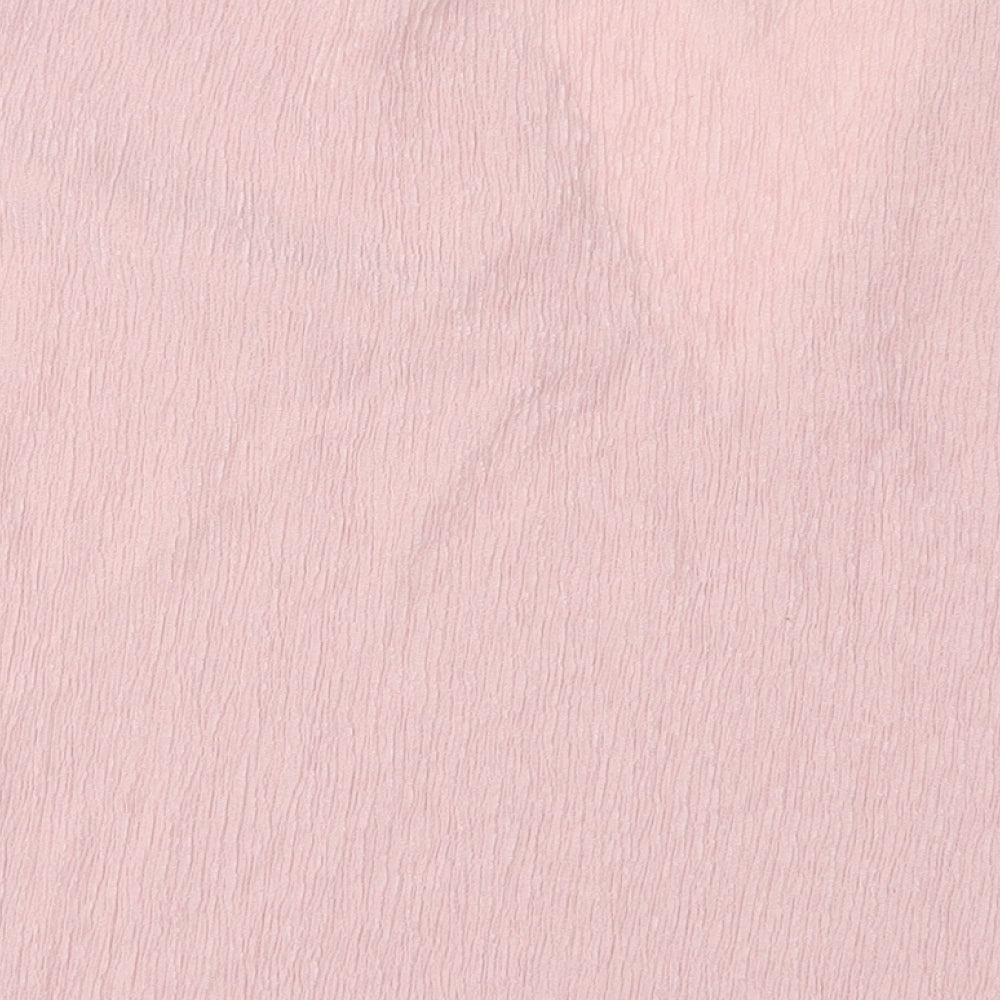 French Connection Womens Pink Polyester Basic T-Shirt Size M V-Neck