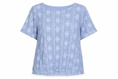Womens UK Size 2XL Michael Gold Blue Basic T-Shirt