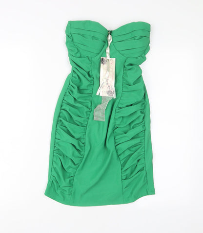 Little Love Womens Green Polyester A-Line Size M Sweetheart Zip