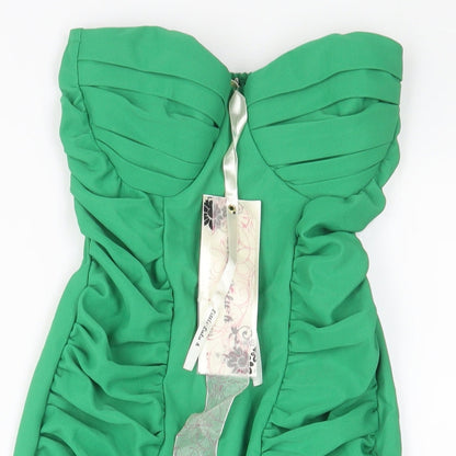 Little Love Womens Green Polyester A-Line Size M Sweetheart Zip