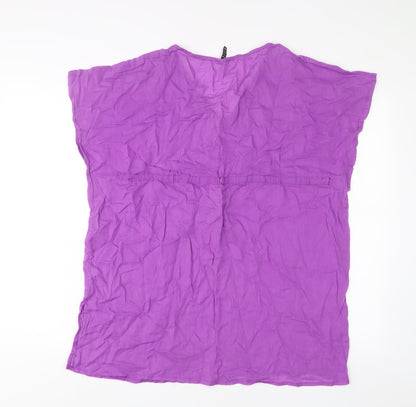 Womens UK Size 8 BHS Purple Basic T-Shirt