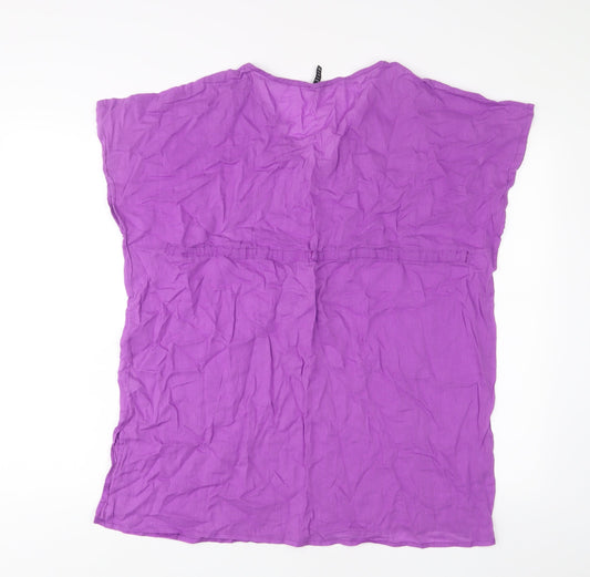 Womens UK Size 8 BHS Purple Basic T-Shirt