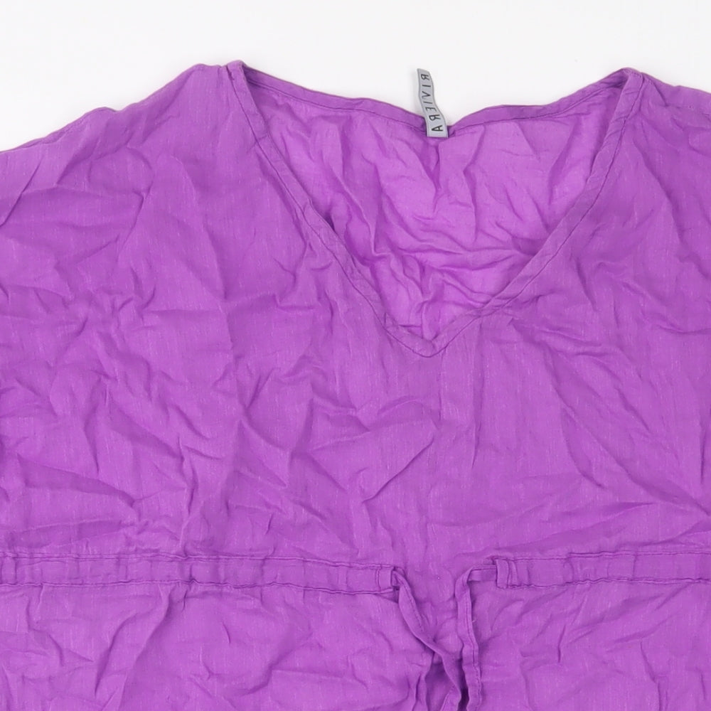 Womens UK Size 8 BHS Purple Basic T-Shirt