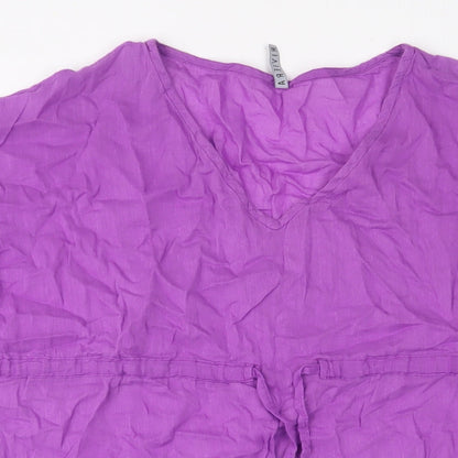 Womens UK Size 8 BHS Purple Basic T-Shirt