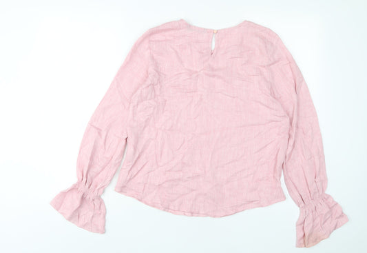 Womens UK Size S Defacto Pink Basic Blouse