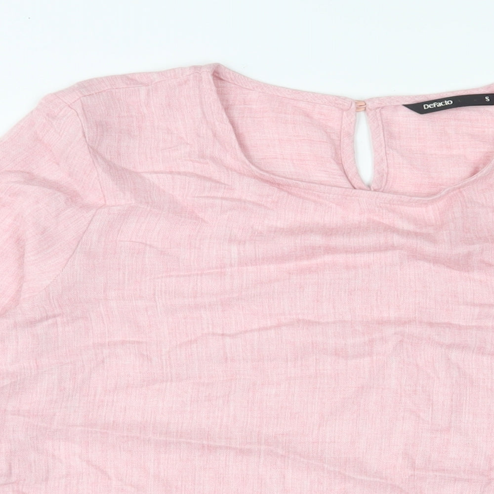 Womens UK Size S Defacto Pink Basic Blouse