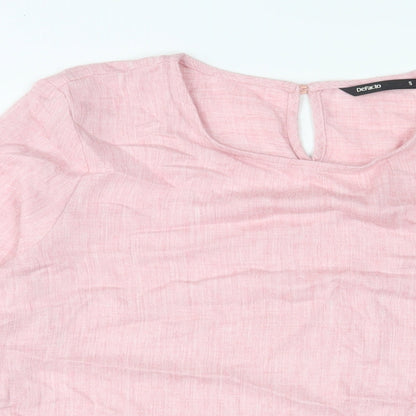 Womens UK Size S Defacto Pink Basic Blouse