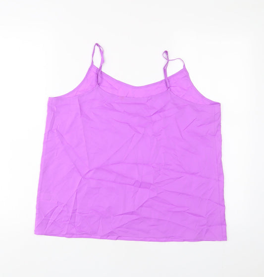 Womens UK Size 14 Marks and Spencer Purple Basic Tank