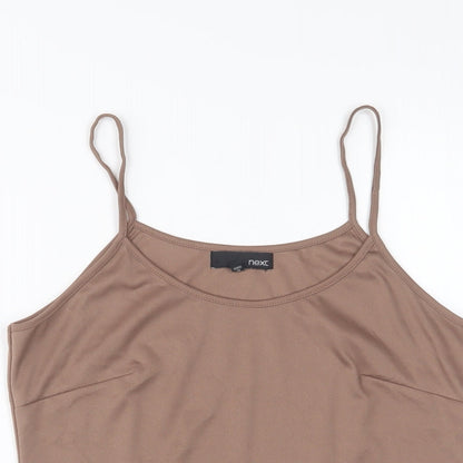 NEXT Womens Brown Viscose Camisole Tank Size 10 Scoop Neck