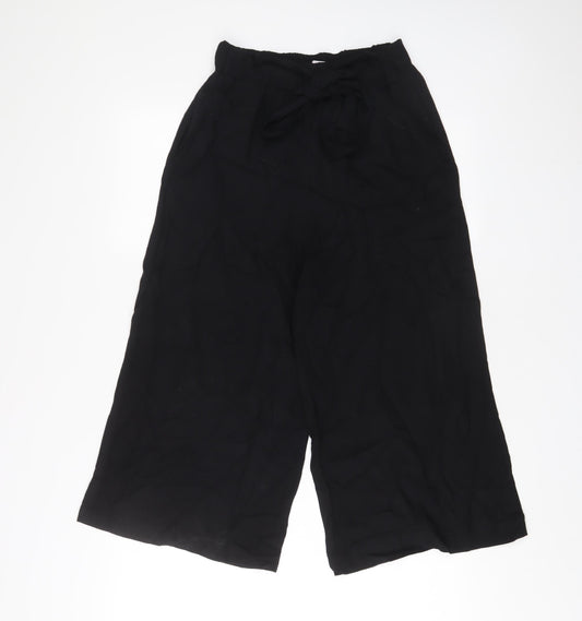 Womens UK Size S Pull&Bear Regular Fit  Black Trousers