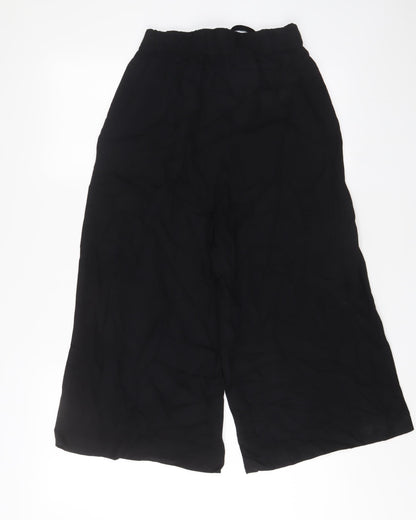 Womens UK Size S Pull&Bear Regular Fit  Black Trousers