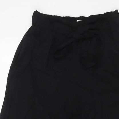 Womens UK Size S Pull&Bear Regular Fit  Black Trousers