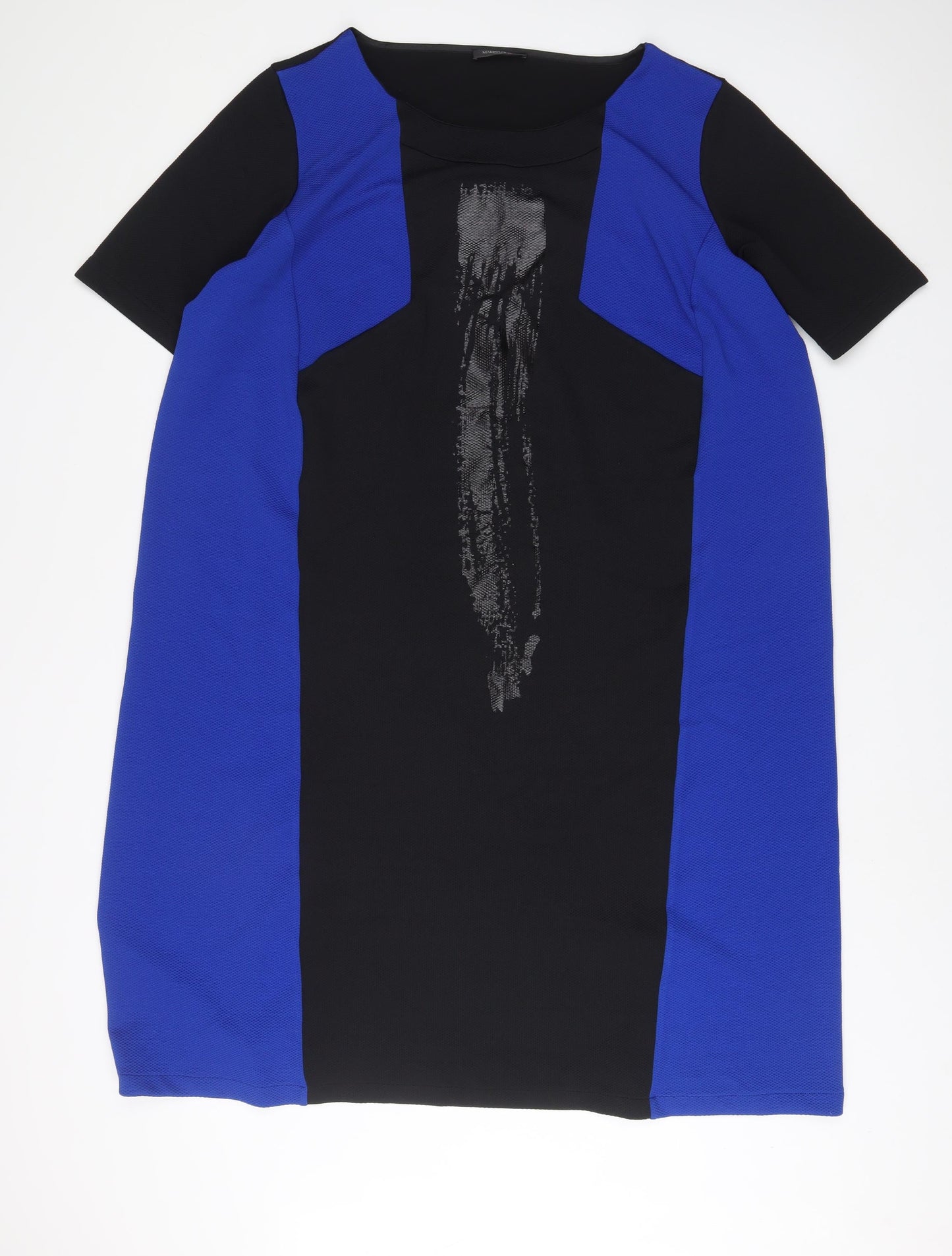Marina Rinaldi Womens Blue Polyester A-Line Size XL Boat Neck Pullover