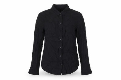Womens UK Size 8 H&M Black Basic Button-Up