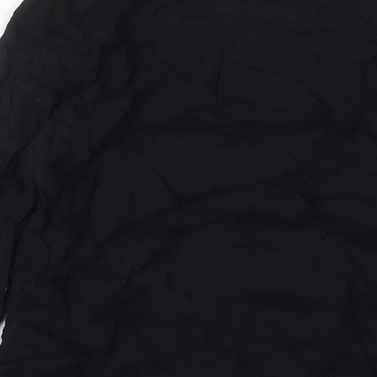 Womens UK Size 8 H&M Black Basic Button-Up