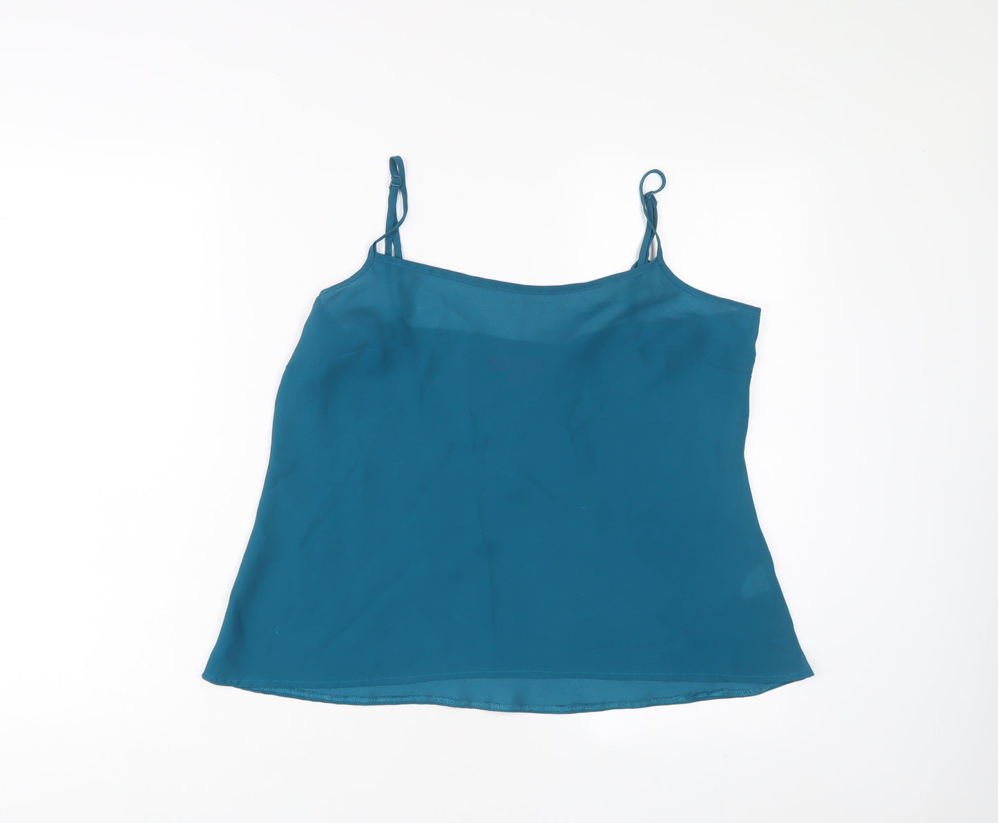 Womens UK Size 16 Monsoon Blue Basic Tank