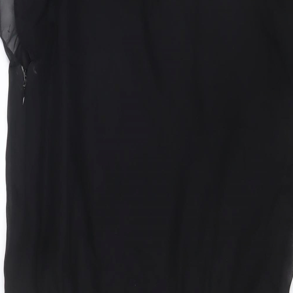 NEXT Womens Beige Polyester Sheath Size 12 Scoop Neck Button