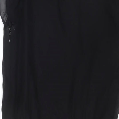 NEXT Womens Beige Polyester Sheath Size 12 Scoop Neck Button