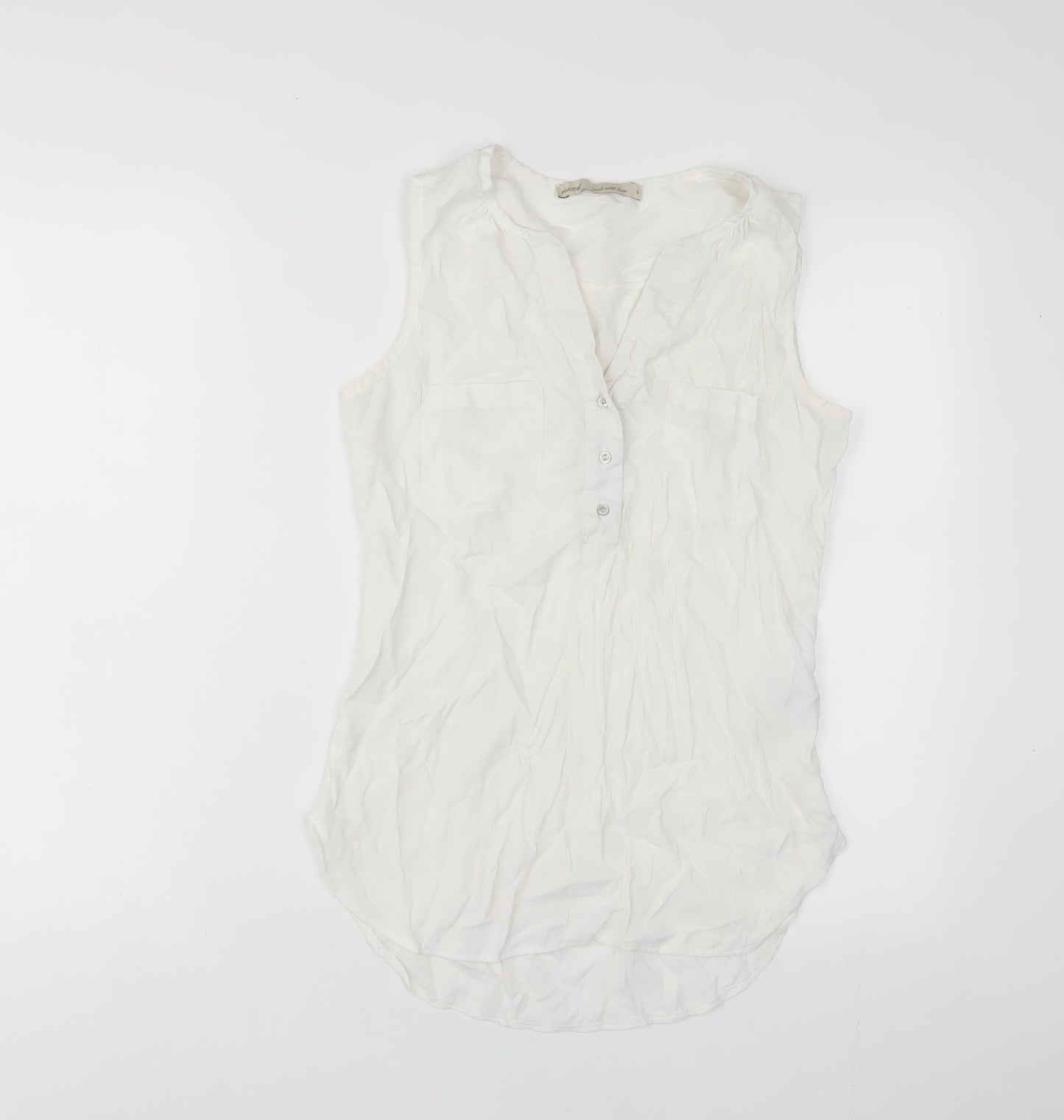 Womens UK Size 6 NEXT White Basic Tank