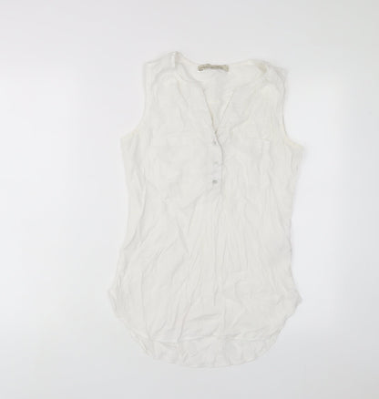 Womens UK Size 6 NEXT White Basic Tank