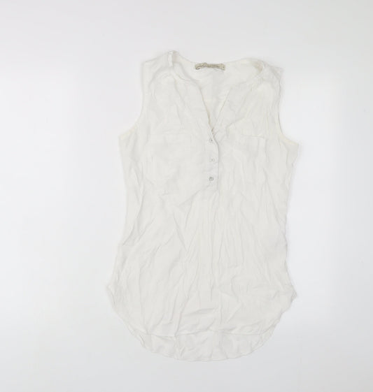 Womens UK Size 6 NEXT White Basic Tank