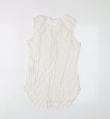 Womens UK Size 6 NEXT White Basic Tank
