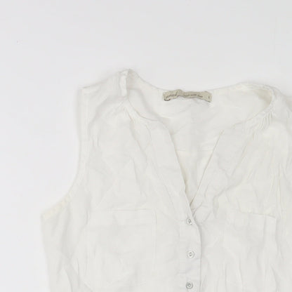 Womens UK Size 6 NEXT White Basic Tank