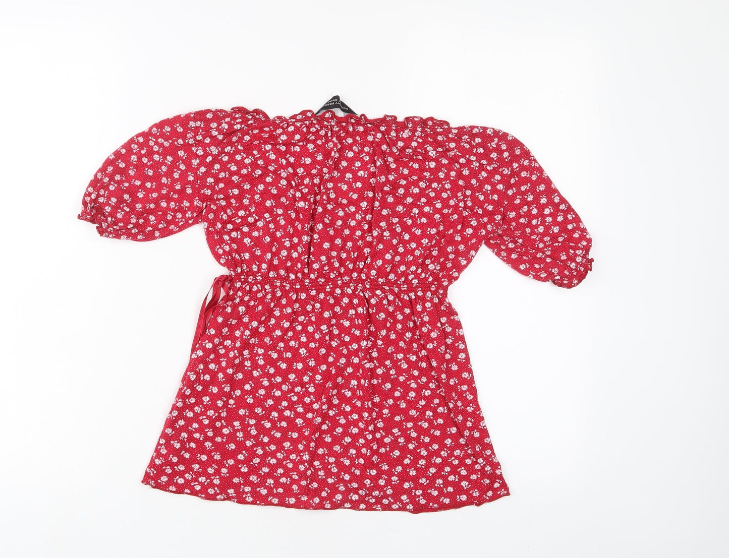 Womens UK Size 10 Dorothy Perkins Red Basic T-Shirt