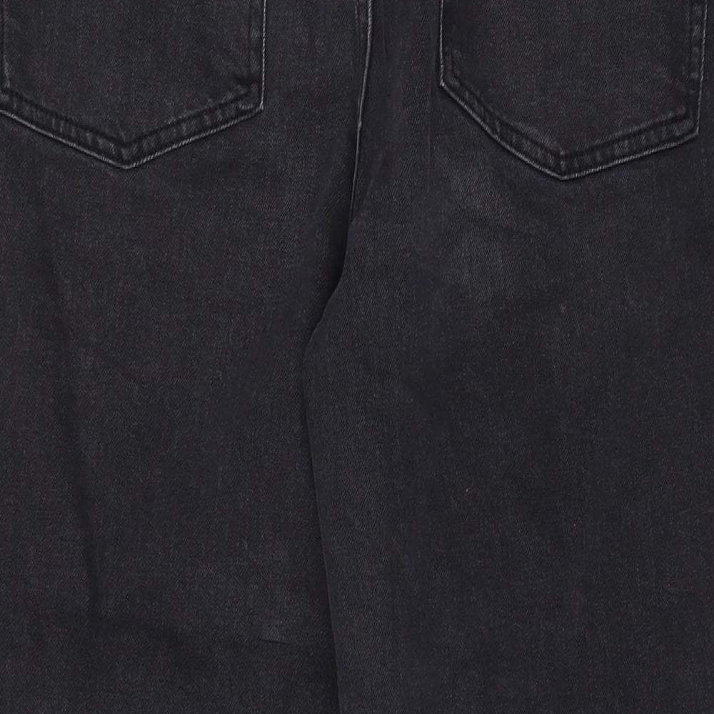 Per Una Womens Grey Cotton Mom Jeans Size 20 L28 in Regular Zip