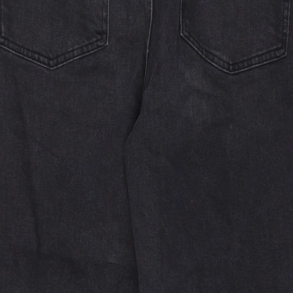 Per Una Womens Grey Cotton Mom Jeans Size 20 L28 in Regular Zip