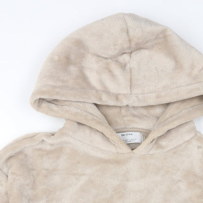 Bershka Womens Brown Polyester Pullover Hoodie Size S Pullover
