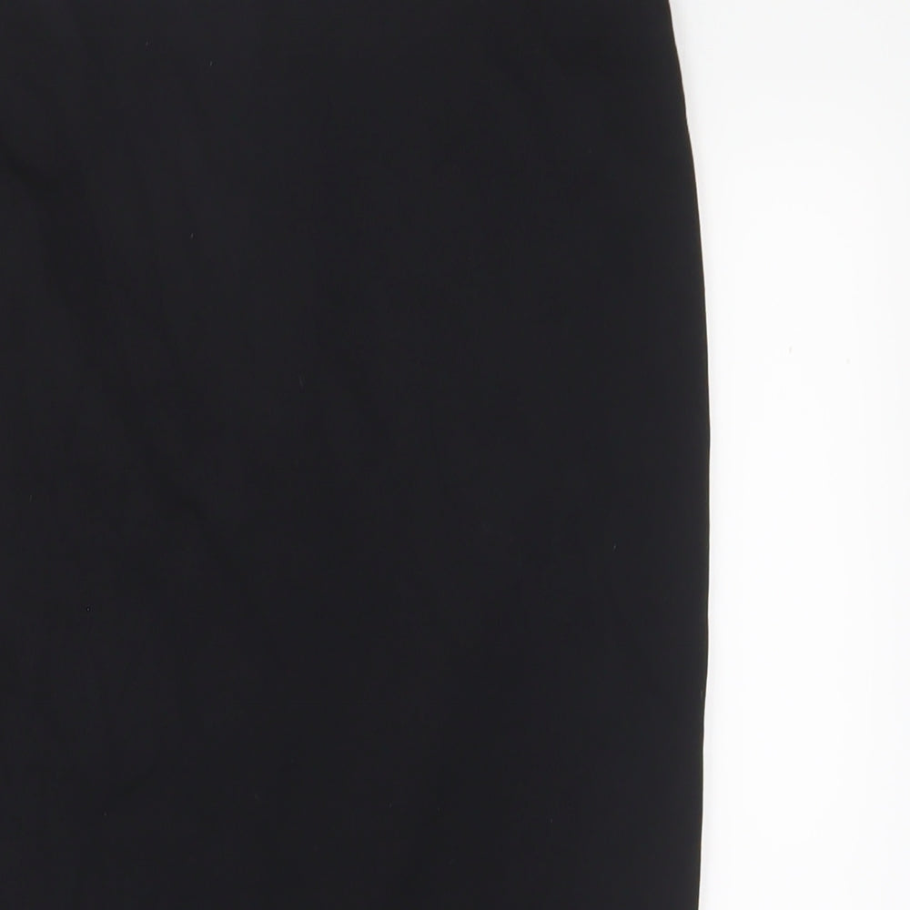 Limited Collection Womens Black Viscose A-Line Skirt Size 6 Zip