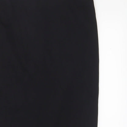 Limited Collection Womens Black Viscose A-Line Skirt Size 6 Zip