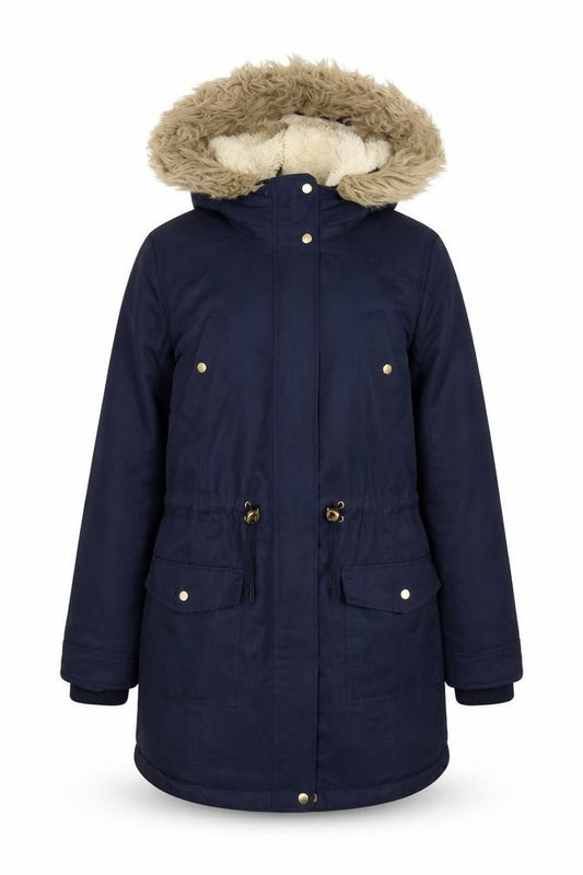 Womens UK Size S Oasis Blue Parka Coat