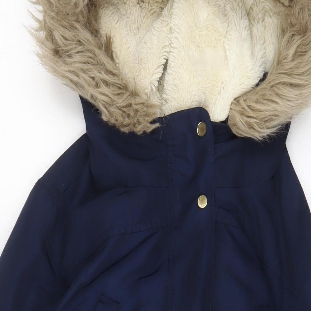 Womens UK Size S Oasis Blue Parka Coat