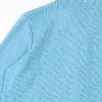 Dash Womens Blue Cotton Full Zip Sweatshirt Size 14 Zip