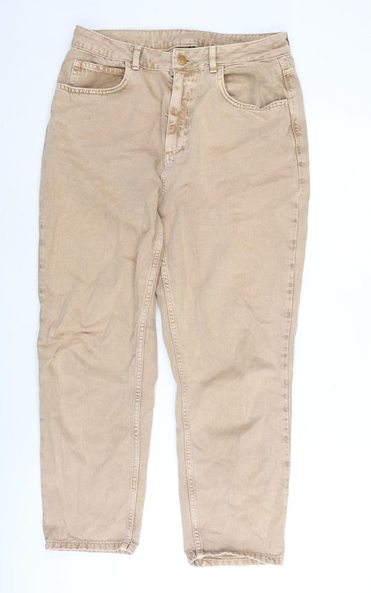 Reclaimed Vintage Womens Brown Cotton Straight Jeans Size 30 in L32 in Regular Zip - Vintage