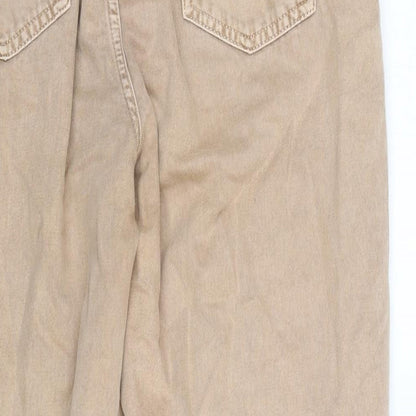 Reclaimed Vintage Womens Brown Cotton Straight Jeans Size 30 in L32 in Regular Zip - Vintage