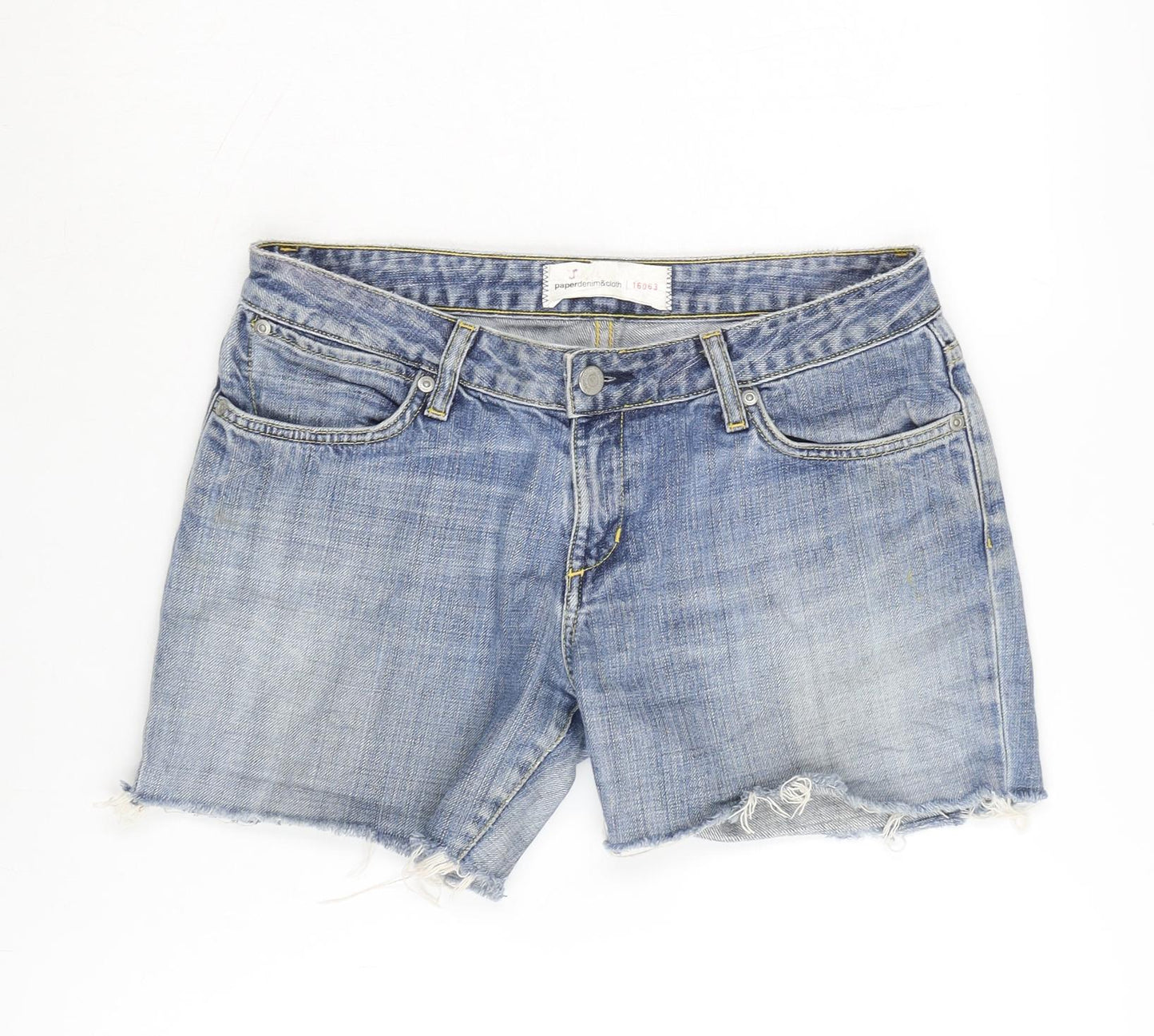 Paper Denim & Cloth Womens Blue Cotton Cut-Off Shorts Size 30 in L5 in Regular Zip