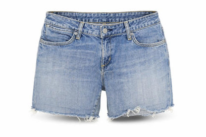 Paper Denim & Cloth Womens Blue Cotton Cut-Off Shorts Size 30 in L5 in Regular Zip