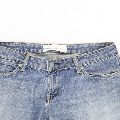 Paper Denim & Cloth Womens Blue Cotton Cut-Off Shorts Size 30 in L5 in Regular Zip