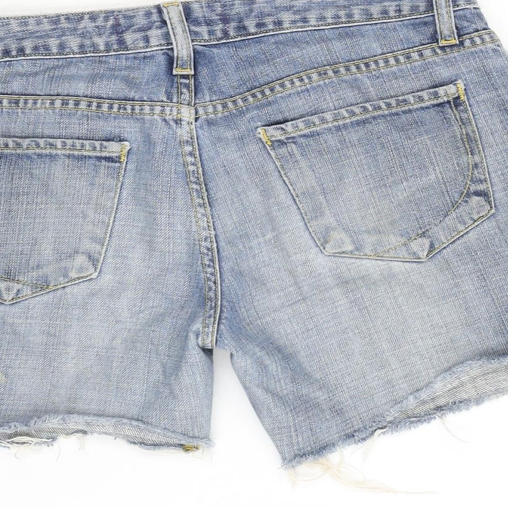 Paper Denim & Cloth Womens Blue Cotton Cut-Off Shorts Size 30 in L5 in Regular Zip