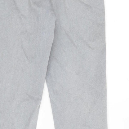 Miss Selfridge Womens Grey Cotton Straight Jeans Size 4 L29 in Regular Zip