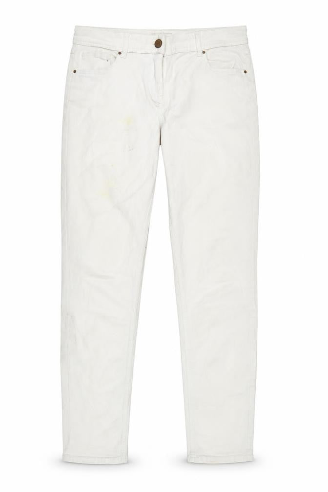 Womens UK Size 14 Matalan Regular Fit Straight Ivory Jeans