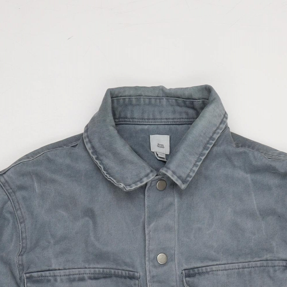 Mens UK Size M River Island Blue Jacket