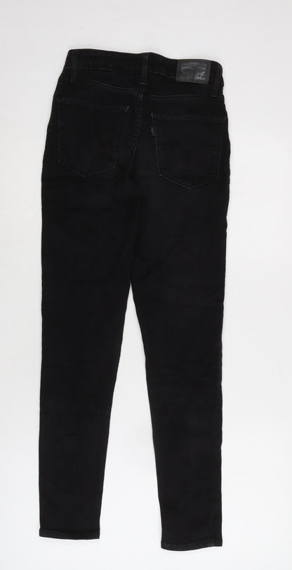 Levi's Womens Black Cotton Straight Jeans Size 24 in L27 in Regular Zip