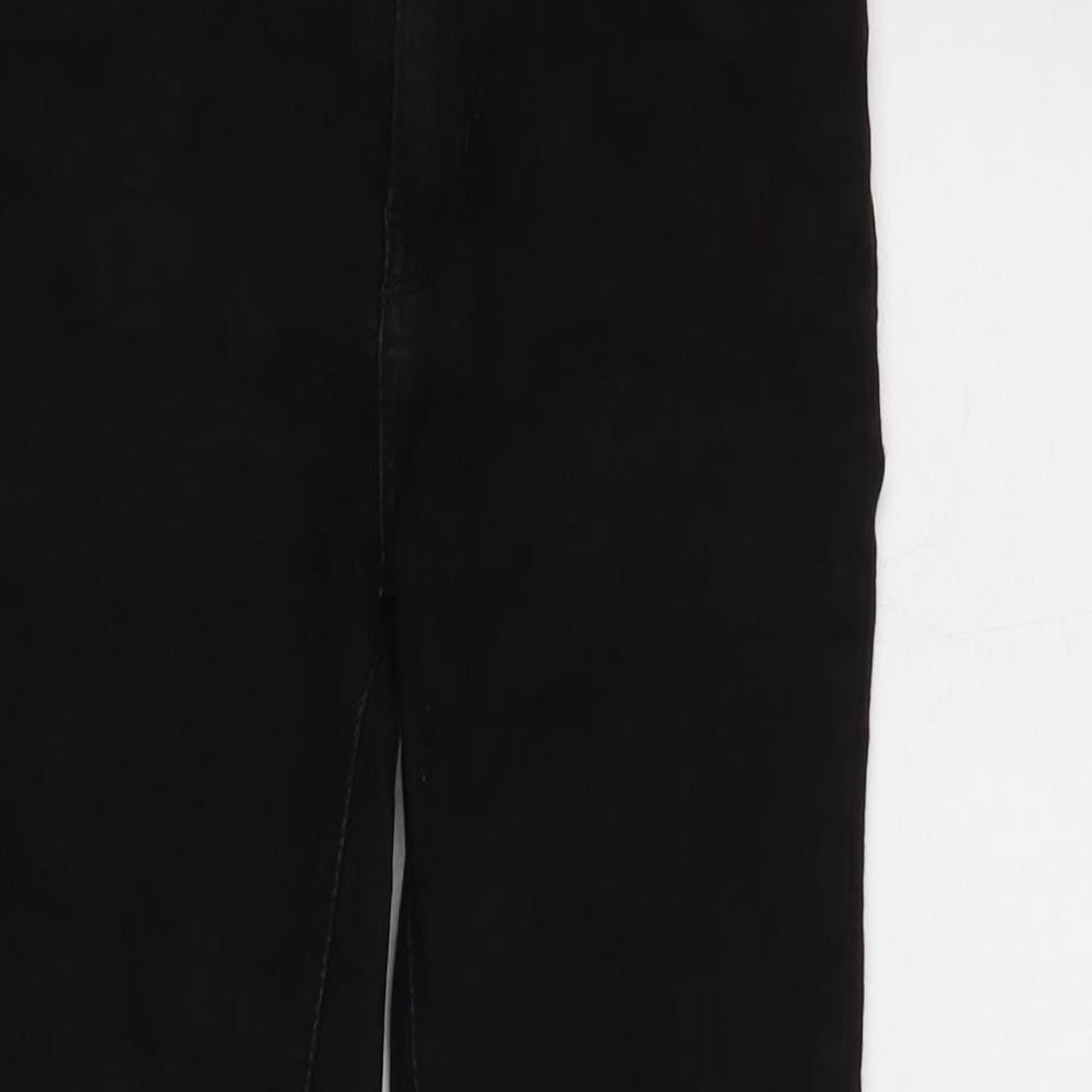 Levi's Womens Black Cotton Straight Jeans Size 24 in L27 in Regular Zip