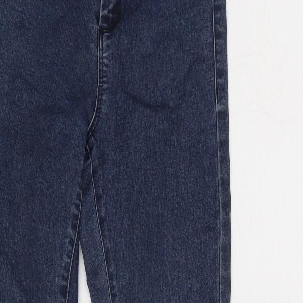 Miss Selfridge Womens Black Cotton Blend Straight Jeans Size 6 L27 in Regular Zip